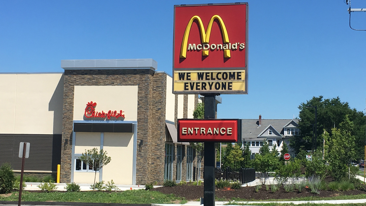 McDonald's Sign Appears to Take Dig at New Neighbor