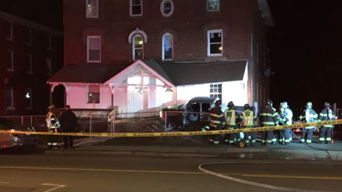 Pickup Slams Into Hartford Apartment Building