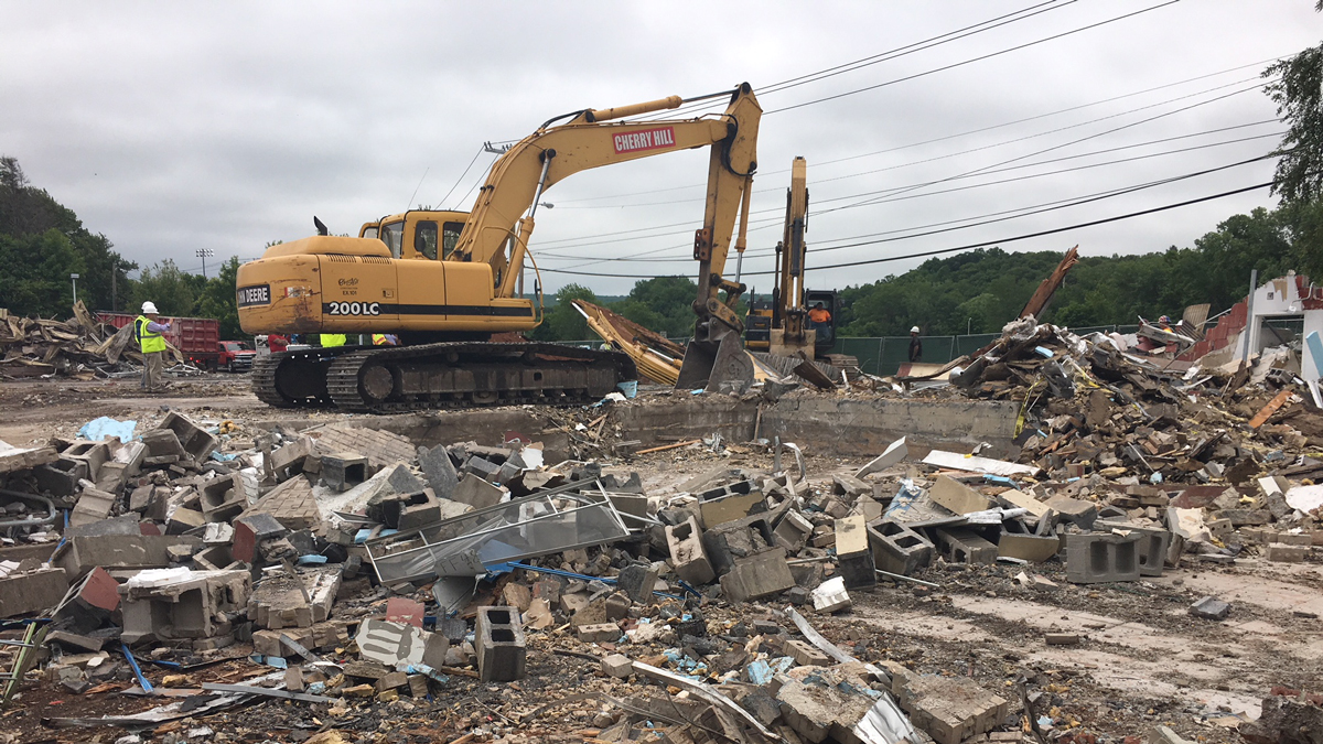 Worker Injured When Excavator Falls in Hole in Manchester