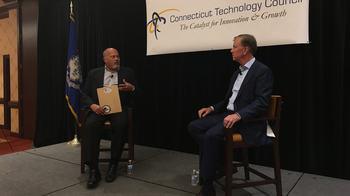 Lamont Distances from Malloy at Technology Forum