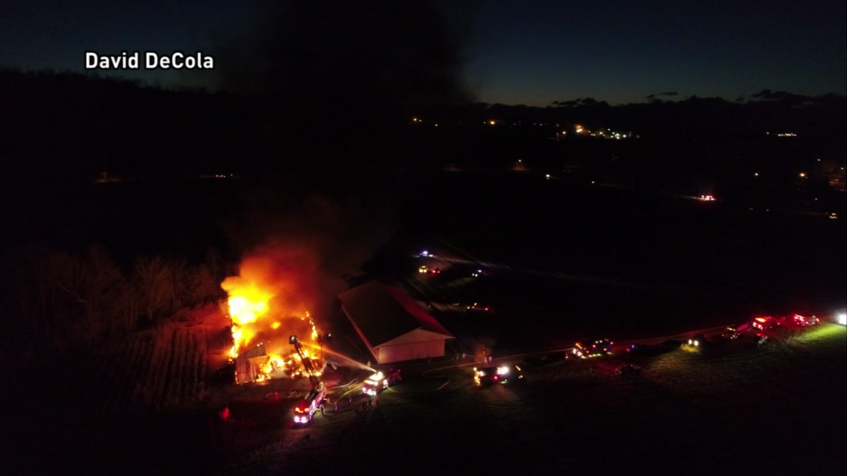 Barn, Farm Equipment Destroyed by Fire in North Branford