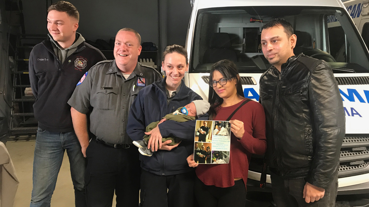 Family, Paramedics Reunited After Baby Born in Ambulance