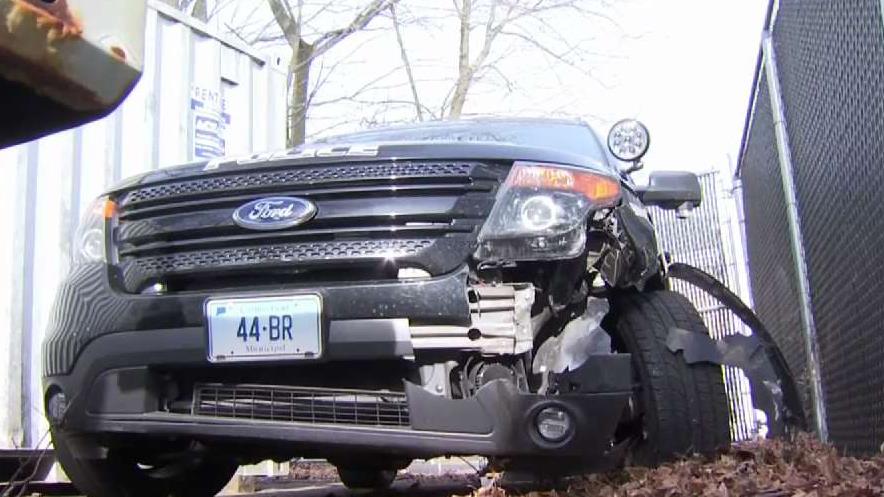 Search on for Suspect After Stolen Car Hits Branford Police Cruiser