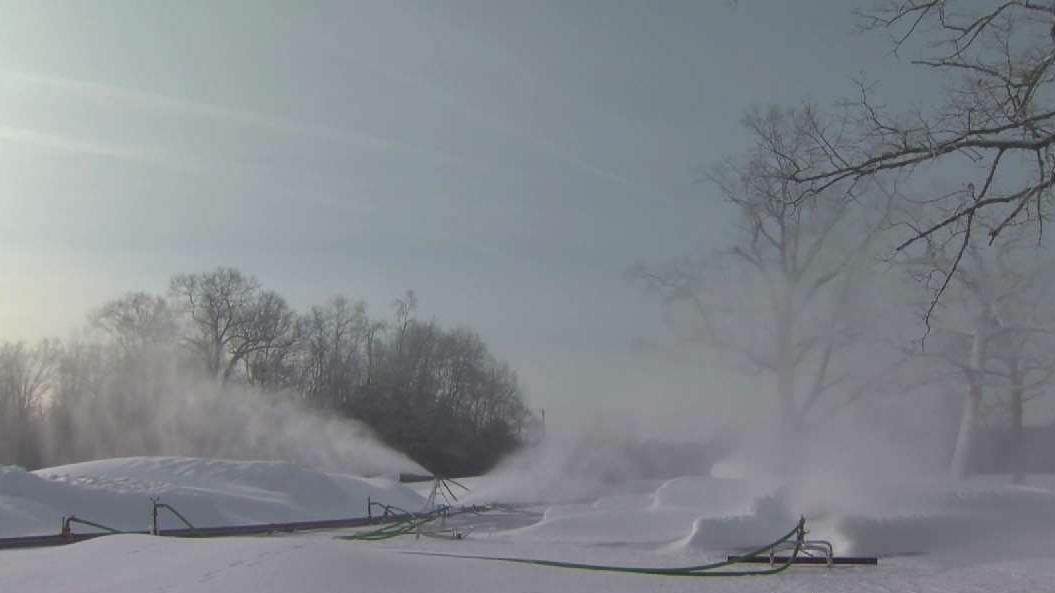 Volunteers Make Snow in Windsor for Special Olympics