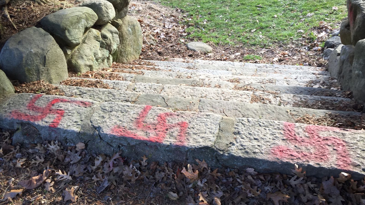 Waterbury Park Vandalized With Swastikas