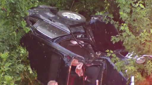Car Careens Off I-84, Lands Near Busy West Hartford Road