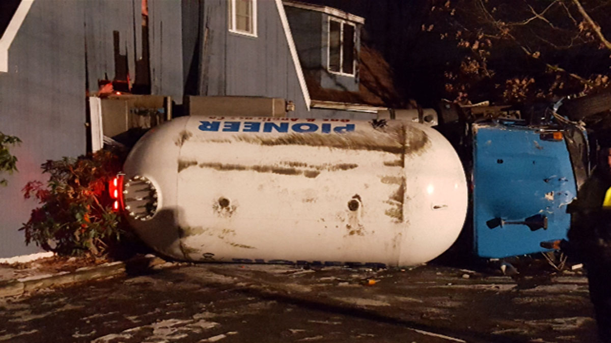Roads in Bethany Reopen After Propane Tank Rollover