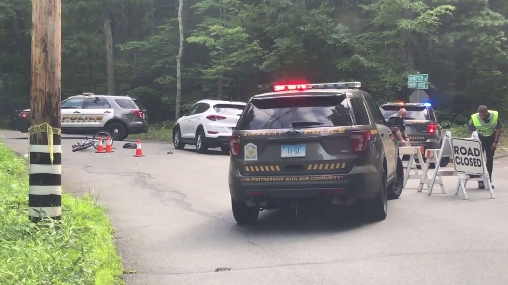Crash Involving Car and Bike in Simsbury